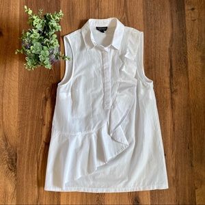 Topshop white sleeveless blouse
